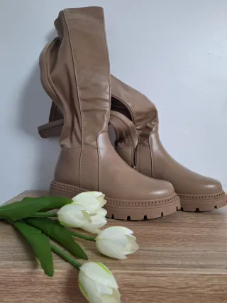 Botas altas Anna Field beige