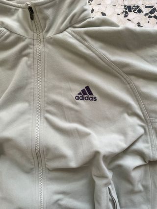 Adidas Track Jacket Retro - Cream & Navy - Size M