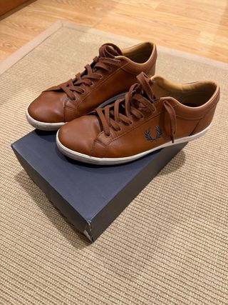 Zapatillas Fred Perry Marrones Hombre