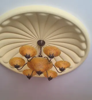 Lámpara de techo y pie a juego