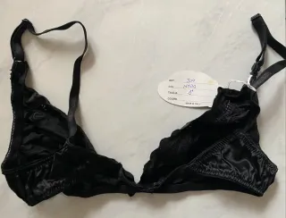 Reggiseno nero Vintage in seta tg 1 Armelle