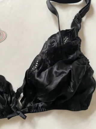 Reggiseno nero Vintage in seta tg 1 Armelle