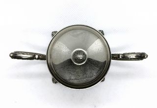 Açucareiro antigo em metal prateado coleção