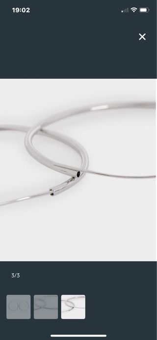 Pendientes de aro largos plateados