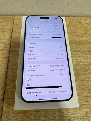 iPhone 16 Pro Max 512GB Titanio Natural