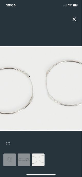 Pendientes de aro plateados