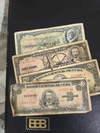 Lote Billetes Banco Nacional de Cuba