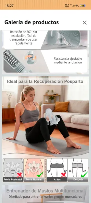 Ejercitador Suelo Pélvico y Muslos Mujer