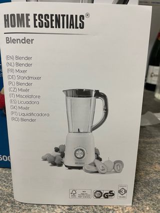 Licuadora Home Essentials 1.5L 500W Nueva