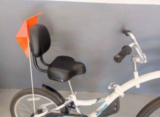 Bicicleta tándem infantil con remolque