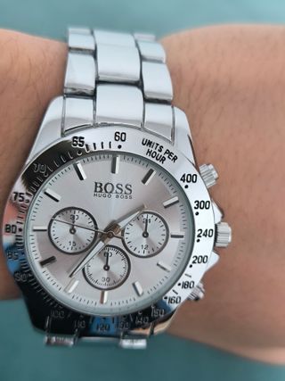 Reloj Hugo Boss Cronógrafo Plata y Blanco