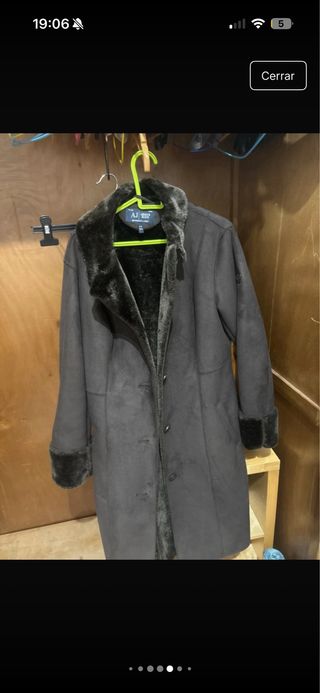 Abrigo Armani Jeans Piel Marrón F