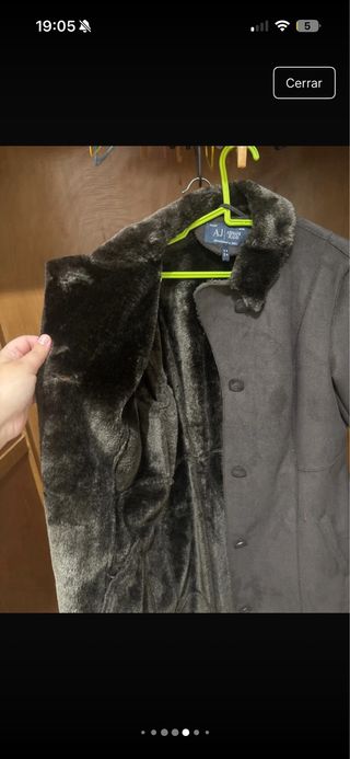 Abrigo Armani Jeans Piel Marrón F