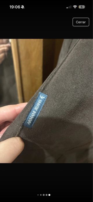 Abrigo Armani Jeans Piel Marrón F