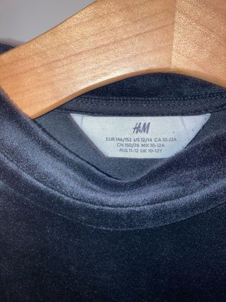 Conjunto H&M niña negro 10/12 años