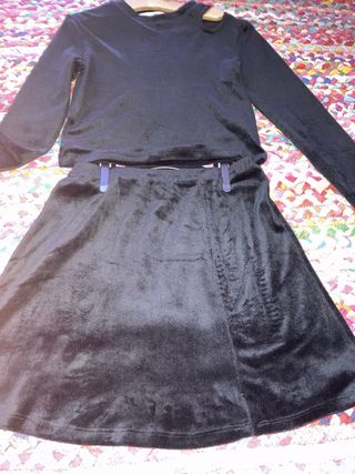 Conjunto H&M niña negro 10/12 años