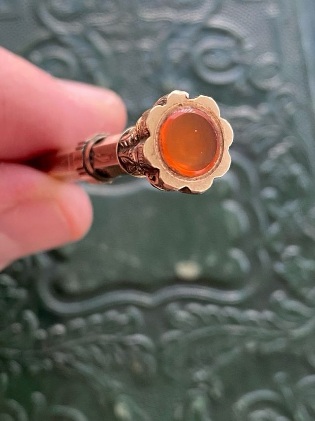 Plumilla Victoriana plata labrada 1880