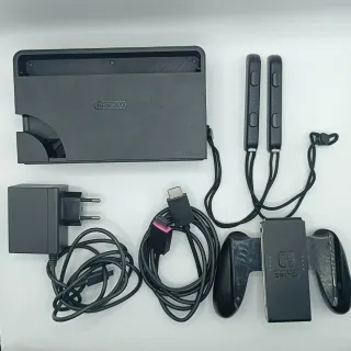Nintendo Switch OLED + Dock + Joy‑Con Grip + Cavi