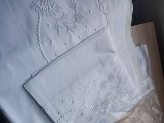 SÁBANA XL Y Almohada Bordado ajuar 210x280 NUEVO