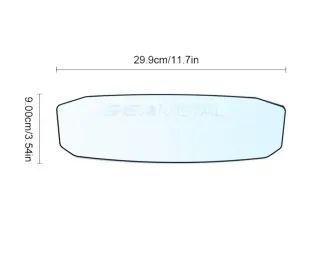 Espejo retrovisor interior supletorio grande