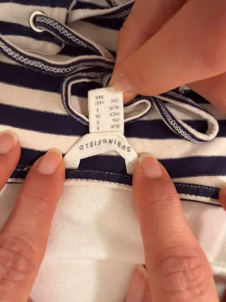 Camiseta de Rayas Azul y Blanco