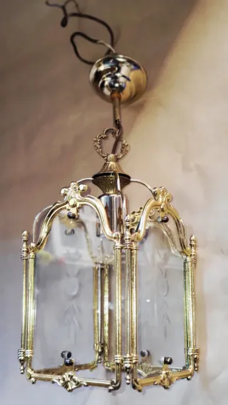 Lámpara farol vintage 4 caras