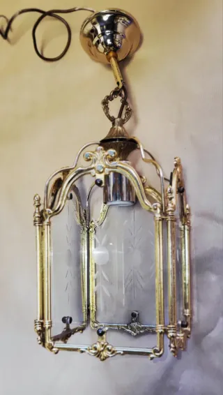 Lámpara farol vintage 4 caras