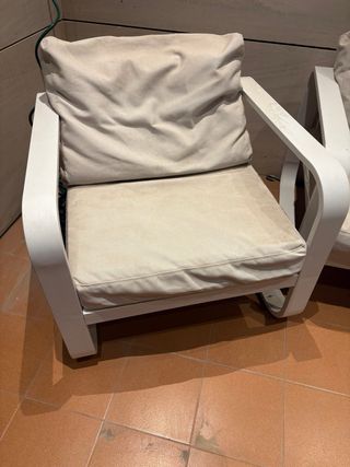 Conjunto terraza plástico blanco