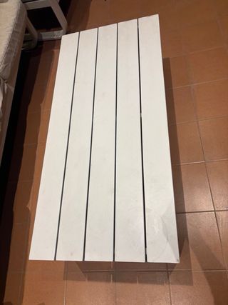 Conjunto terraza plástico blanco