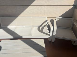 Conjunto terraza blanco