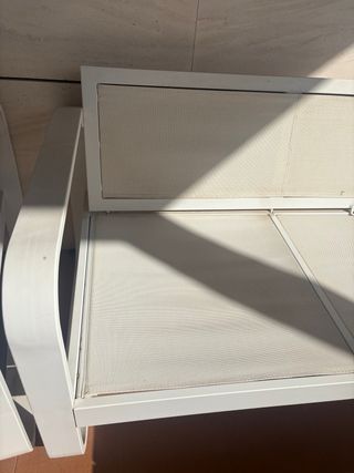 Conjunto terraza blanco