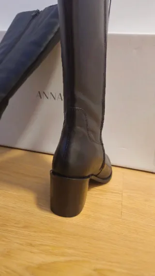 Botas altas de piel negras T38