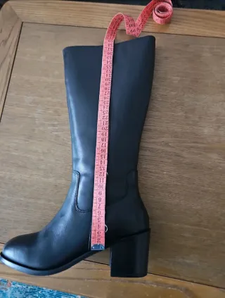 Botas altas de piel negras T38