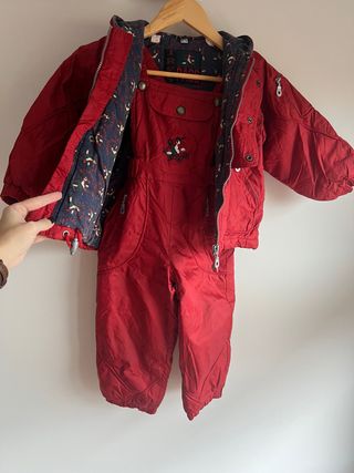 Conjunto Esquí Infantil Vintage 90s Rojo