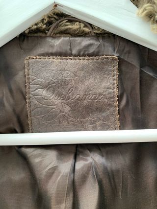 Cazadora de piel con pelo