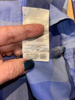 Camisa Columbia cuadros azules