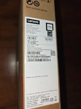 Portátil Lenovo Gris 12.2 128GB