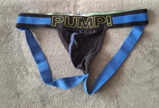 PUMP Jockstrap Negro y Azul