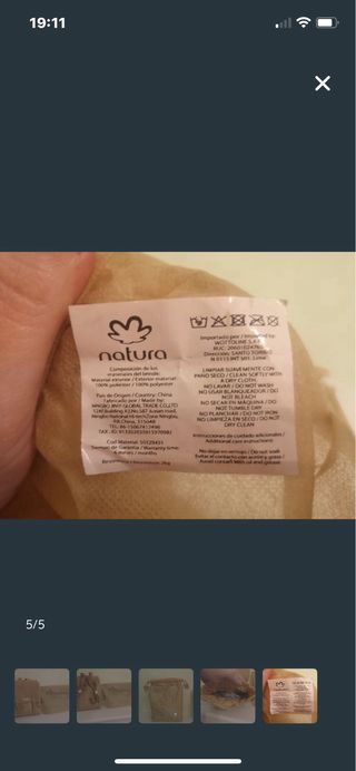 Mochila Natura Beige/Marrón Nueva