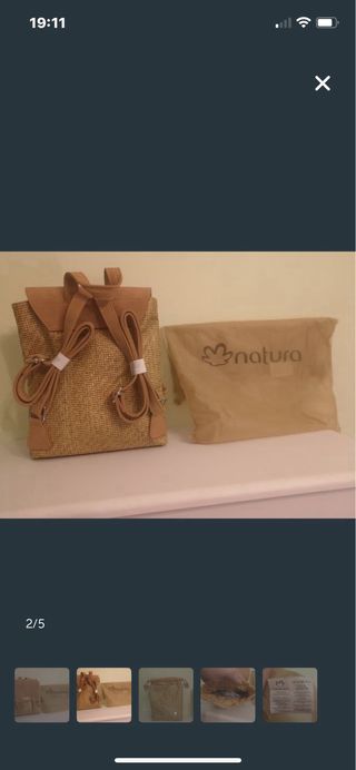 Mochila Natura Beige/Marrón Nueva