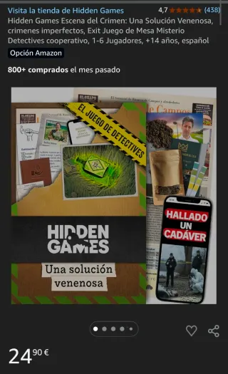 Juego Hidden Games: Una solución venenosa
