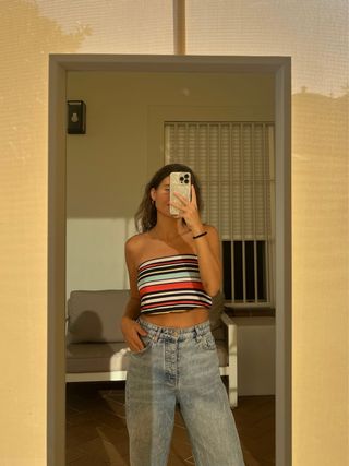 Top banda rayas colores