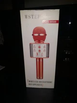 Micrófono Karaoke Bluetooth Rosa Dorado