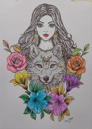 Ilustração original 21x30 pop art