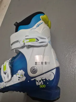 Esquís Wedze azules con fijaciones +botas