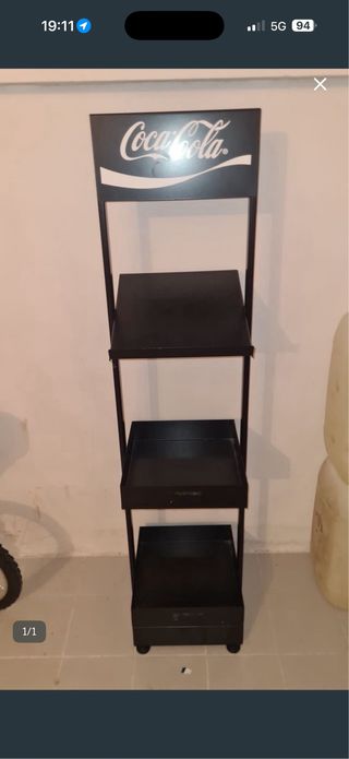 Estantería Coca-Cola Negra Metal