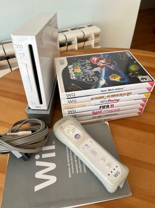 Consola Nintendo Wii Blanca + Juegos y Accesorios