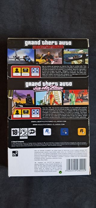 Pack Doble PSP GTA Liberty City & Vice City Storie