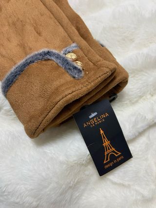 Guantes de ante marrones