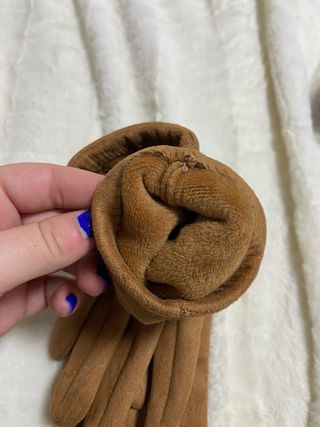 Guantes de ante marrones